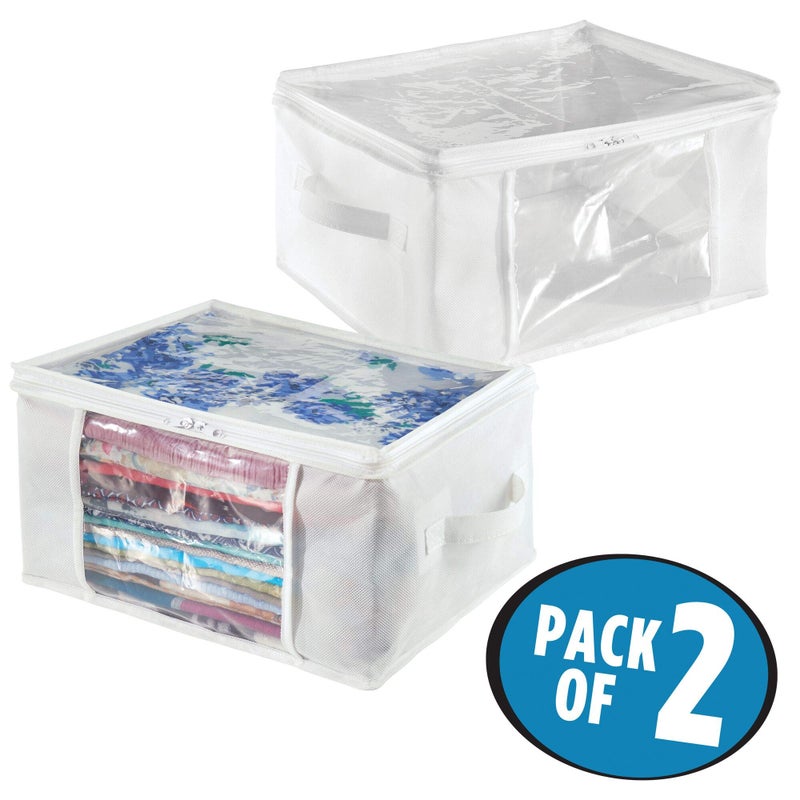 InterDesign iDesign Fabric Storage Zipper Bag-Medium, 16"" x 12"" x 8"", Set of 2, Standard 2 Count - Image 4